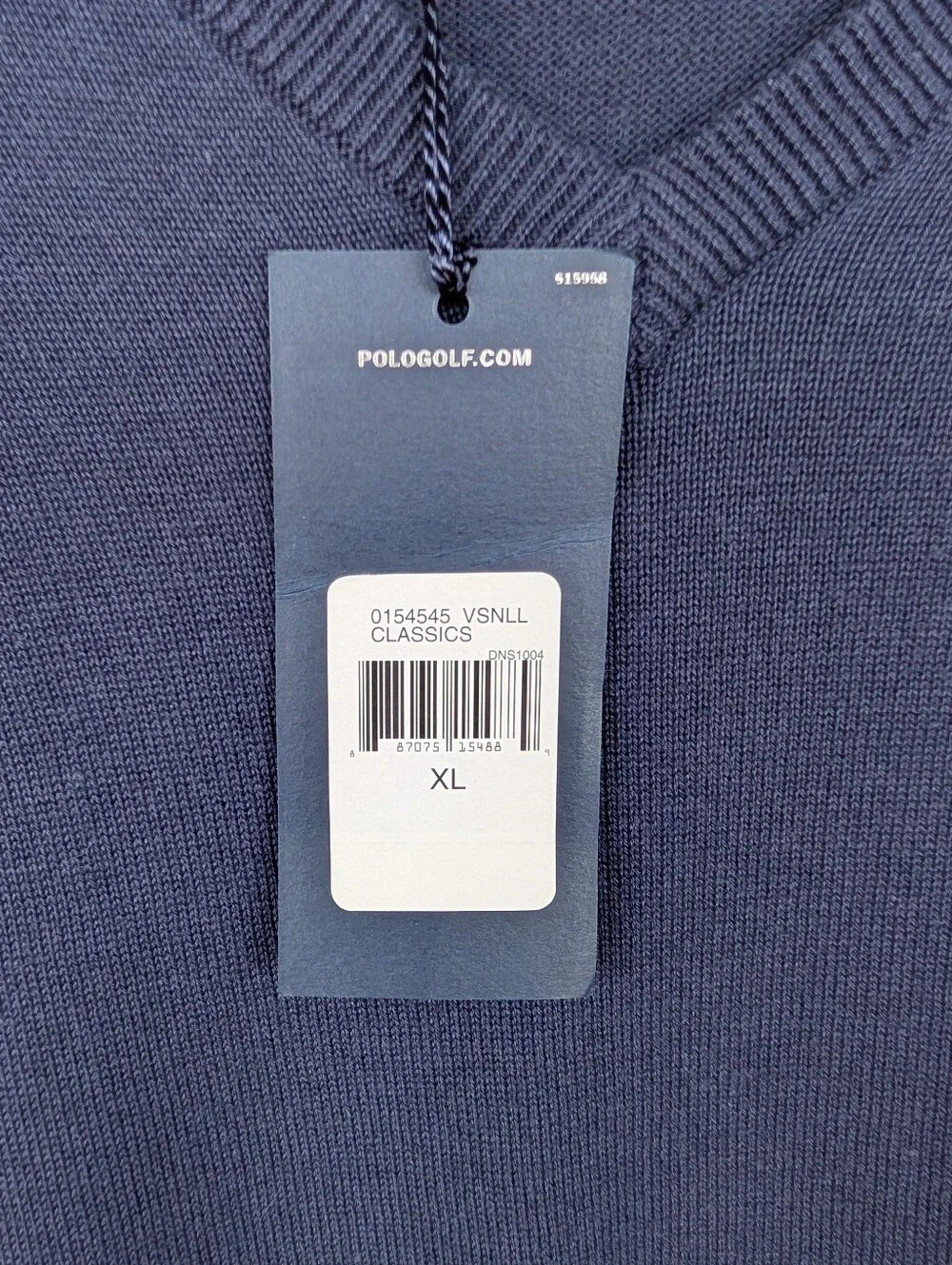 Vintage Polo Golf Navy Cashmere Blend Sweater Vest Men's XL NWT